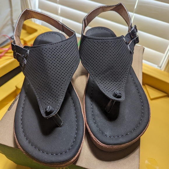 SHEIN Shoes - Sandals - black faux leather NEW